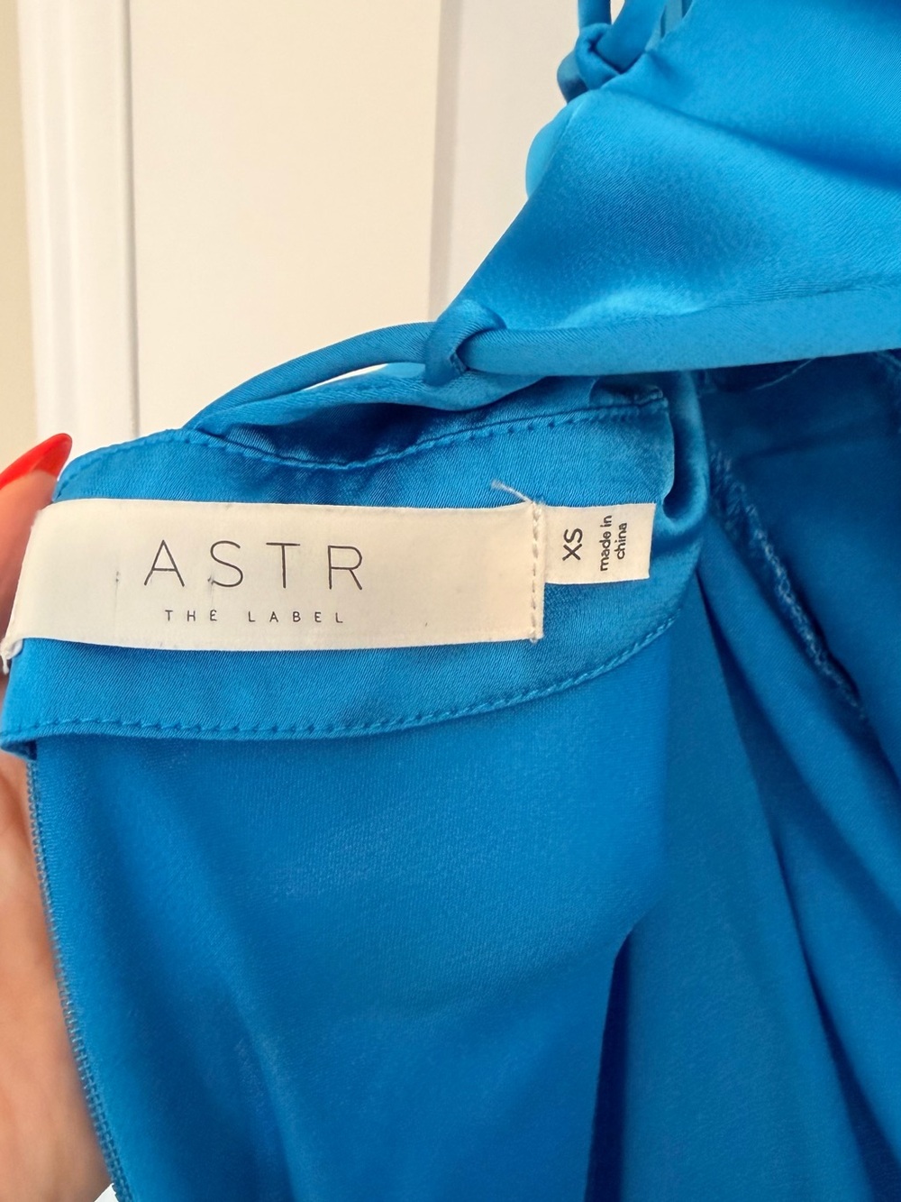 Astr Antlia Turquoise Blue Maxi Slip Dress - Picture 8 of 8